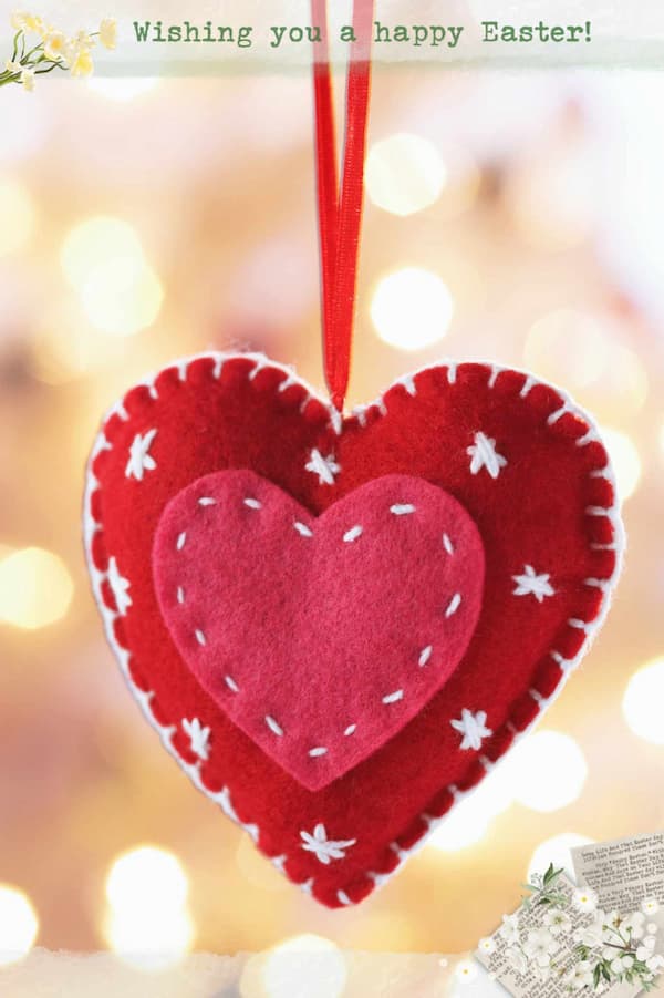 Romantisches Frohe Ostern-Bild